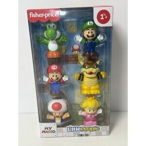 NEW Fisher Price Little People Super Mario Mini Figures Sealed IN HAND Fast Ship